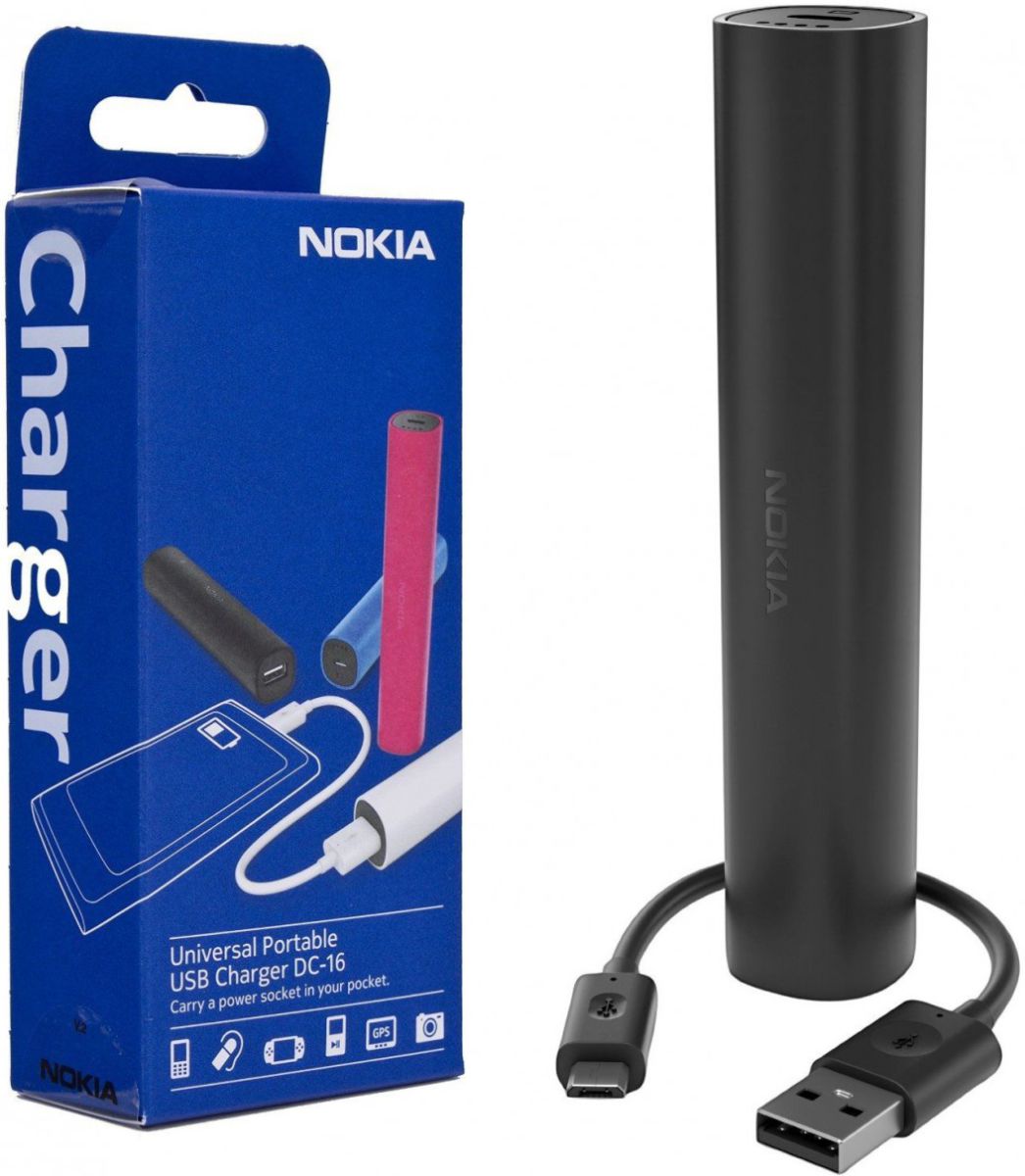 Nokia DC-16 Portable Universele USB Powerbank 2200 mAh - Zwart afbeelding 2