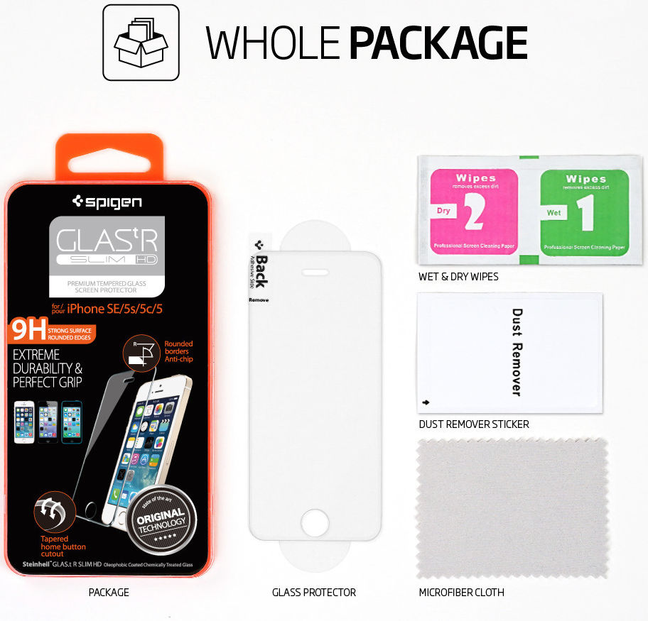 Spigen GLAStR Slim HD Screen Protector Apple iPhone 5/5S/SE afbeelding 11