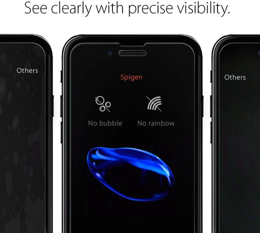 Spigen GLAS Slim HD Screen Protector iPhone 7 Plus / 8 Plus afbeelding 4
