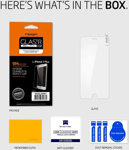 Spigen GLAS Slim HD Screen Protector iPhone 7 Plus / 8 Plus afbeelding 6