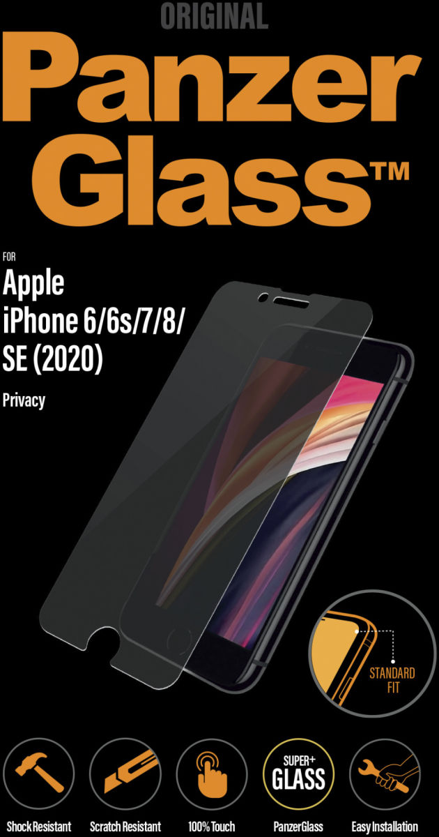 PanzerGlass iPhone SE 2020 / 2022 Privacy Glass Screenprotector afbeelding 1