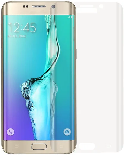Samsung Galaxy S6 Edge Volledig Dekkende Transparante Tempered Glass afbeelding 1