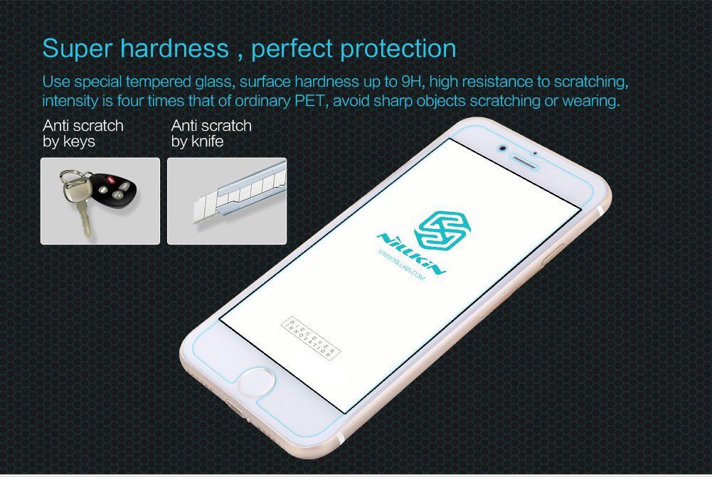 Nillkin Tempered Glass Screen Protector iPhone 7 / 8 / SE 2020 / 2022 afbeelding 4