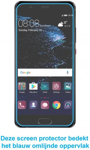Huawei P10 Tempered Glass Screen Protector clear afbeelding 2
