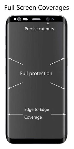 Samsung Galaxy S8 Tempered Glass Screen Protector Zwart afbeelding 2
