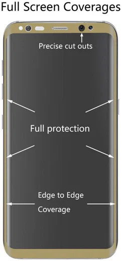 Samsung Galaxy S8 Tempered Glass Screen Protector Goud afbeelding 2