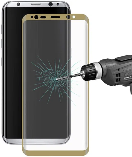 Samsung Galaxy S8 Tempered Glass Screen Protector Goud afbeelding 3