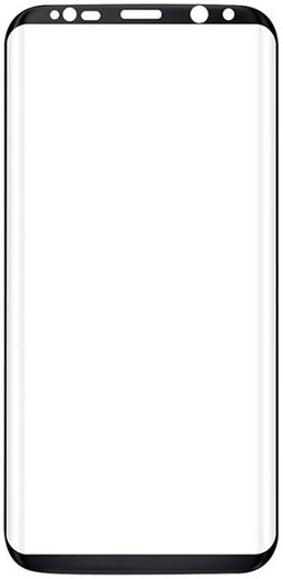 4Smarts Gebogen Tempered Glass Samsung Galaxy S8 Plus Zwart afbeelding 2