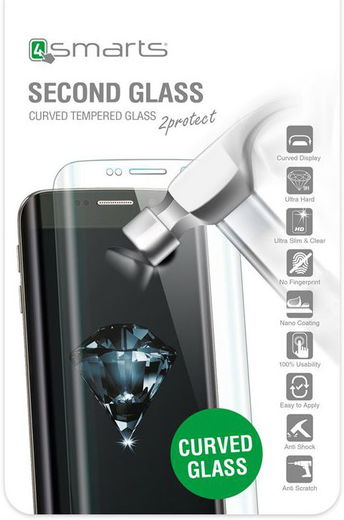 4Smarts Gebogen Tempered Glass Samsung Galaxy S8 Plus Zwart afbeelding 1
