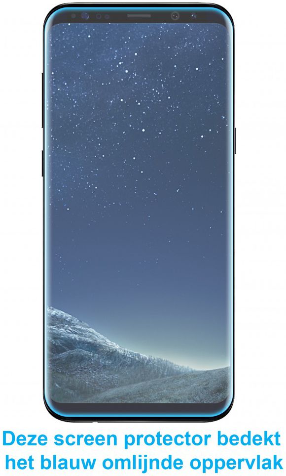 THOR Screen Glass Edge To Edge Samsung Galaxy S8 Zwart afbeelding 6