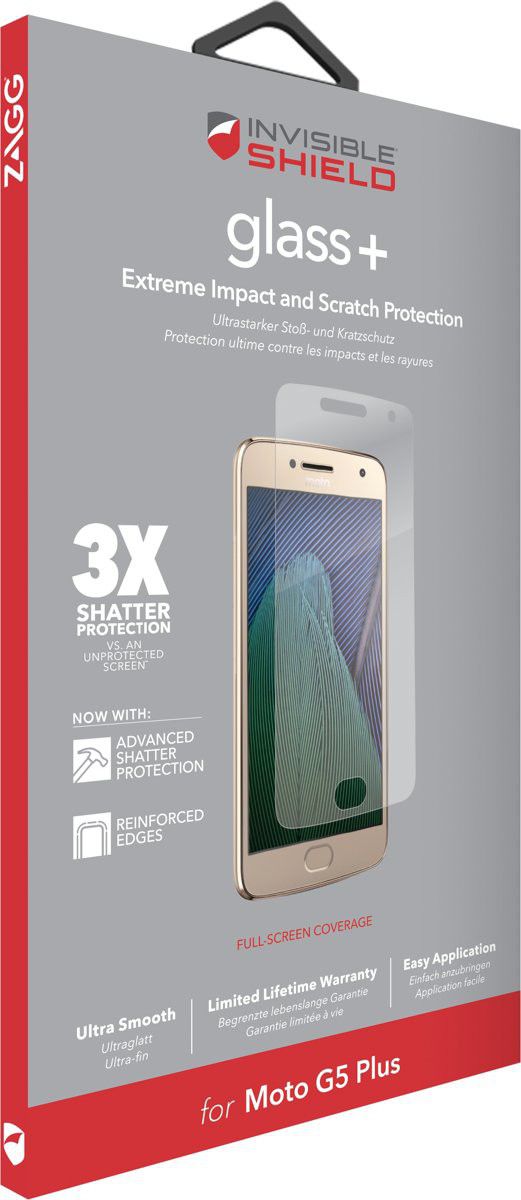 InvisibleSHIELD Glass+ Tempered Glass Motorola Moto G5 Plus afbeelding 1