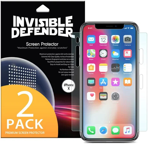 Ringke ID Full Cover Screen Protector Apple iPhone X / XS [2-Pack] afbeelding 1