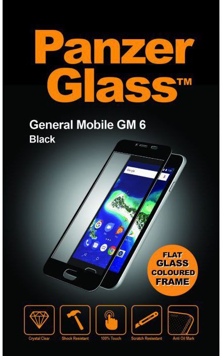 PanzerGlass General Mobile GM6 Screenprotector Zwart afbeelding 1