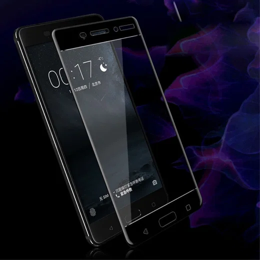 Nokia 6 Volledig Dekkende Tempered Glass Screen Protector Zwart afbeelding 5