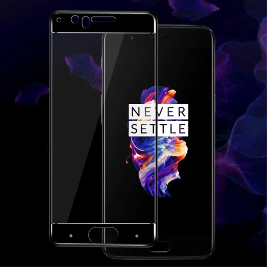 OnePlus 5 Volledig Dekkende Tempered Glass Screen Protector Zwart afbeelding 4