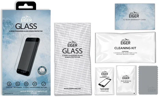 Eiger Tempered Glass Screen Protector Apple iPhone 8 Plus / 7 Plus afbeelding 10