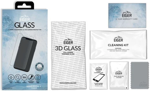 Eiger Tempered Glass Screen Protector Apple iPhone X / XS afbeelding 11