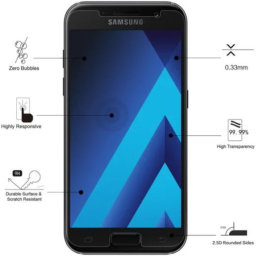 Eiger Tempered Glass Screen Protector Samsung Galaxy A5 (2017) afbeelding 5