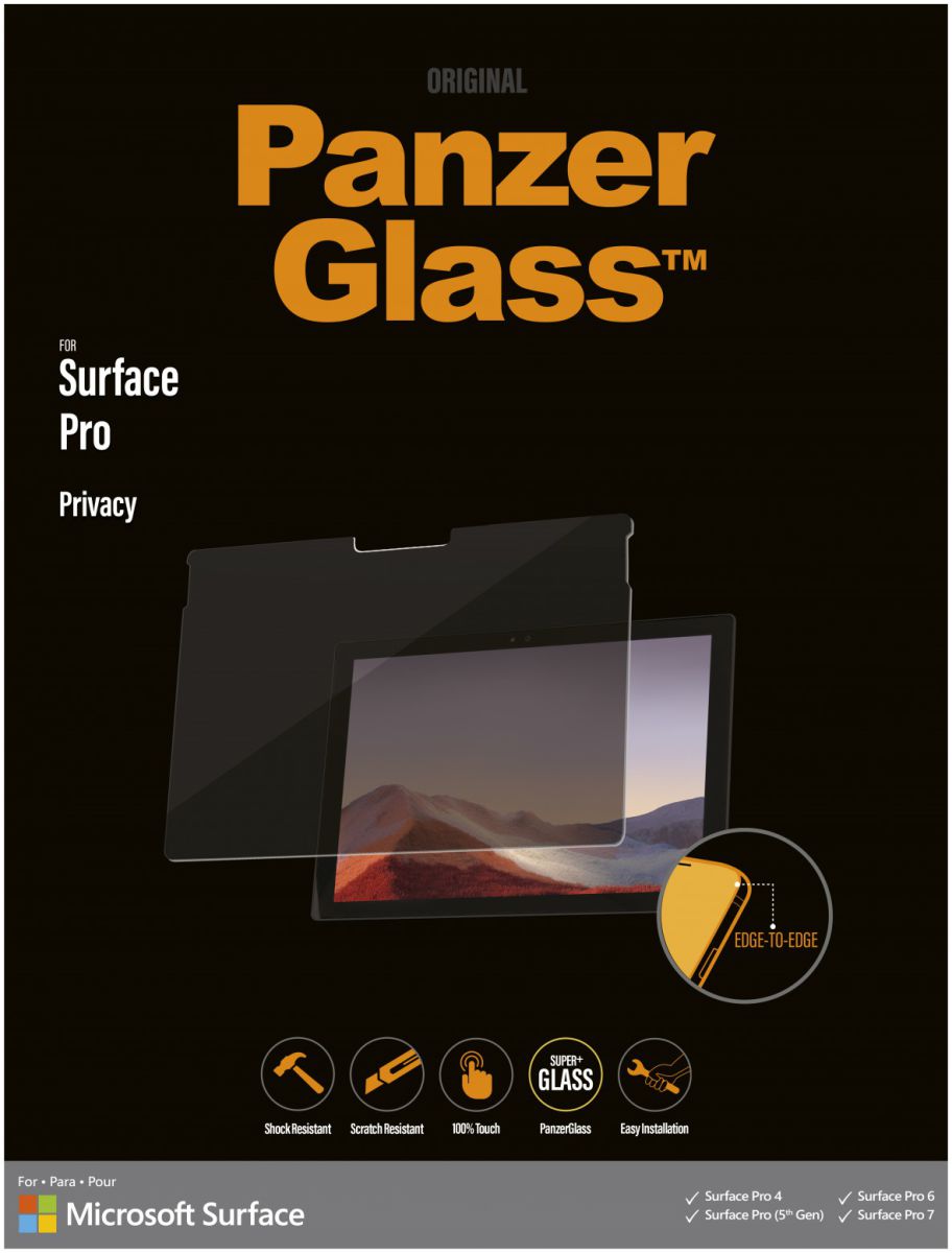 PanzerGlass Privacy Tempered Glass Microsoft Surface Pro 4 afbeelding 1