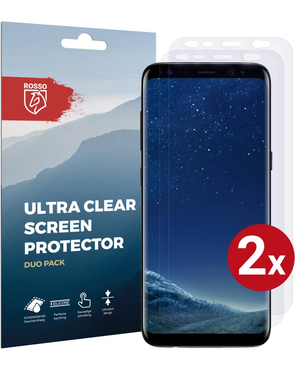 Rosso Samsung Galaxy S8 Ultra Clear Screen Protector Duo Pack afbeelding 1