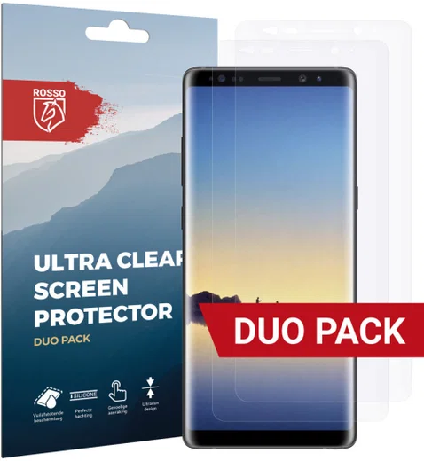 Rosso Samsung Galaxy Note 8 Ultra Clear Screen Protector Duo Pack afbeelding 1
