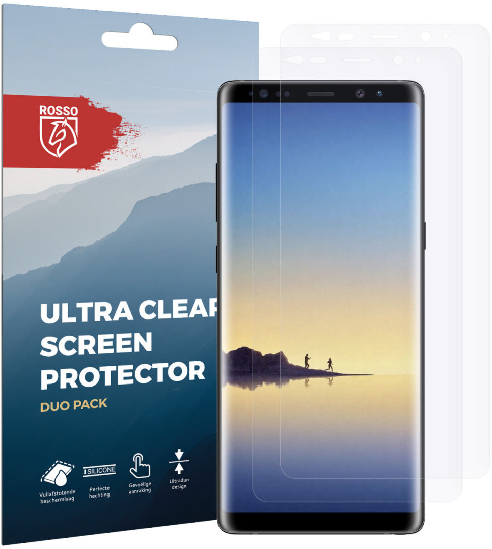 Rosso Samsung Galaxy Note 8 Ultra Clear Screen Protector Duo Pack afbeelding 10
