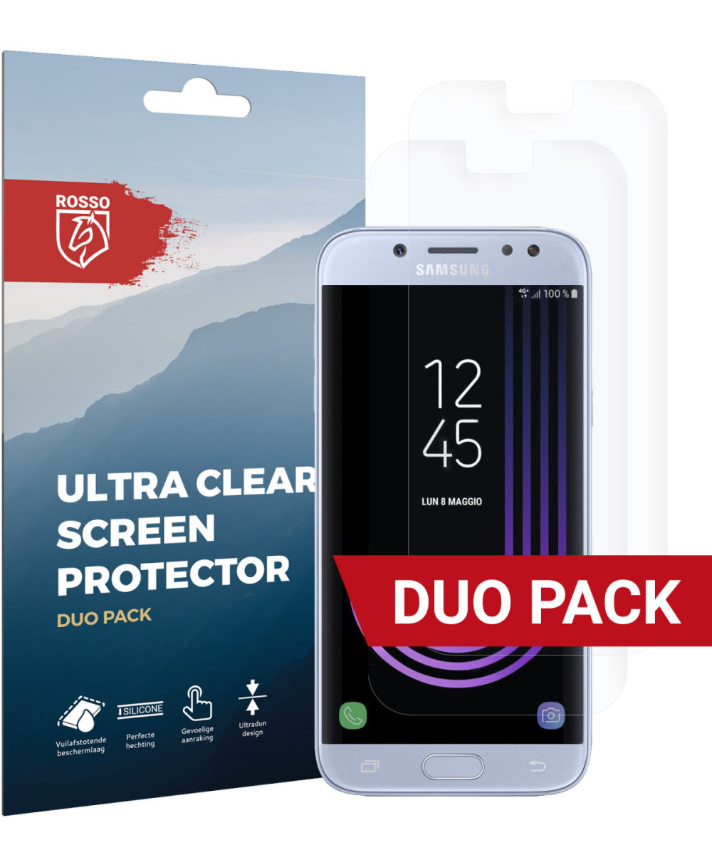Rosso Samsung Galaxy J5 2017 Ultra Clear Screen Protector Duo Pack afbeelding 1