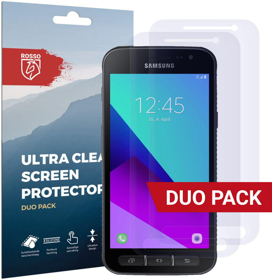 Rosso Samsung Galaxy XCover 4(s) Ultra Clear Screen Protector Duo Pack afbeelding 1