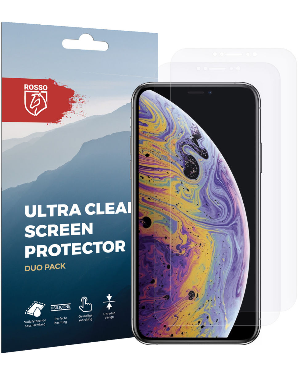 Rosso Apple iPhone X / XS Ultra Clear Screen Protector Duo Pack afbeelding 11