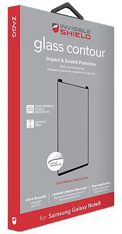 Zagg Invisible Shield Contour Glass Samsung Note 8 Screen Protector afbeelding 6