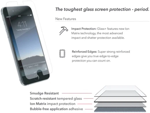 Zagg Invisible Shield Contour Glass Samsung Note 8 Screen Protector afbeelding 13