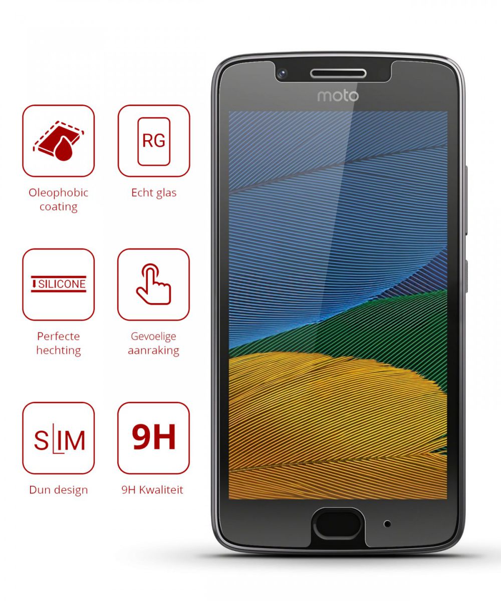 Rosso Motorola Moto G5 Plus 9H Tempered Glass Screen Protector afbeelding 2