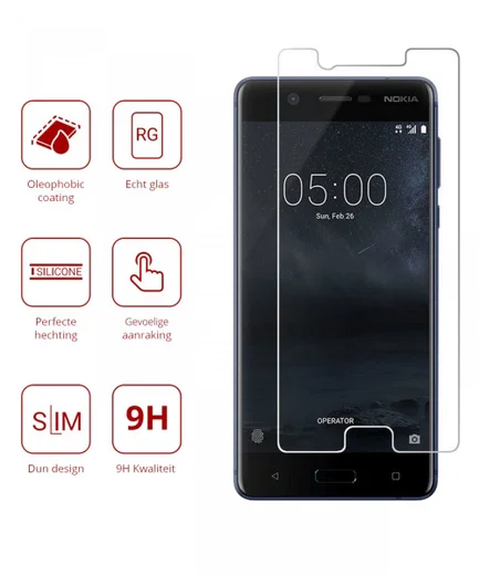 Rosso Nokia 5 9H Tempered Glass Screen Protector afbeelding 2