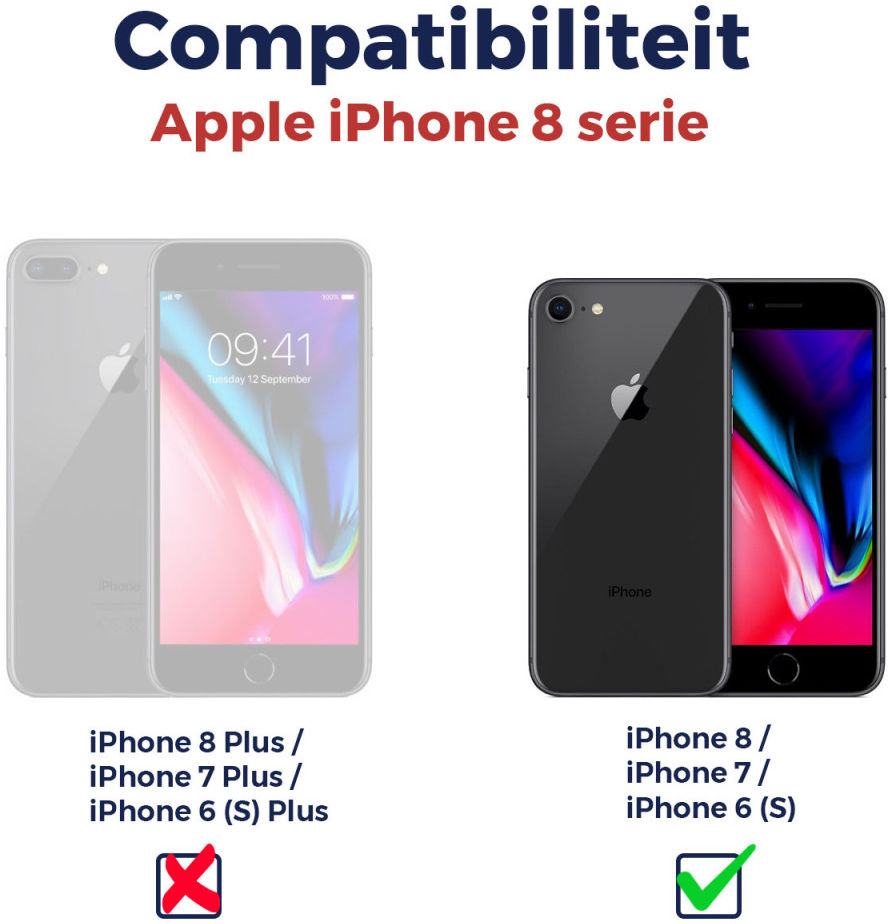 Rosso Apple iPhone 6 / 6S / 7 / 8 9H Tempered Glass Screen Protector afbeelding 7