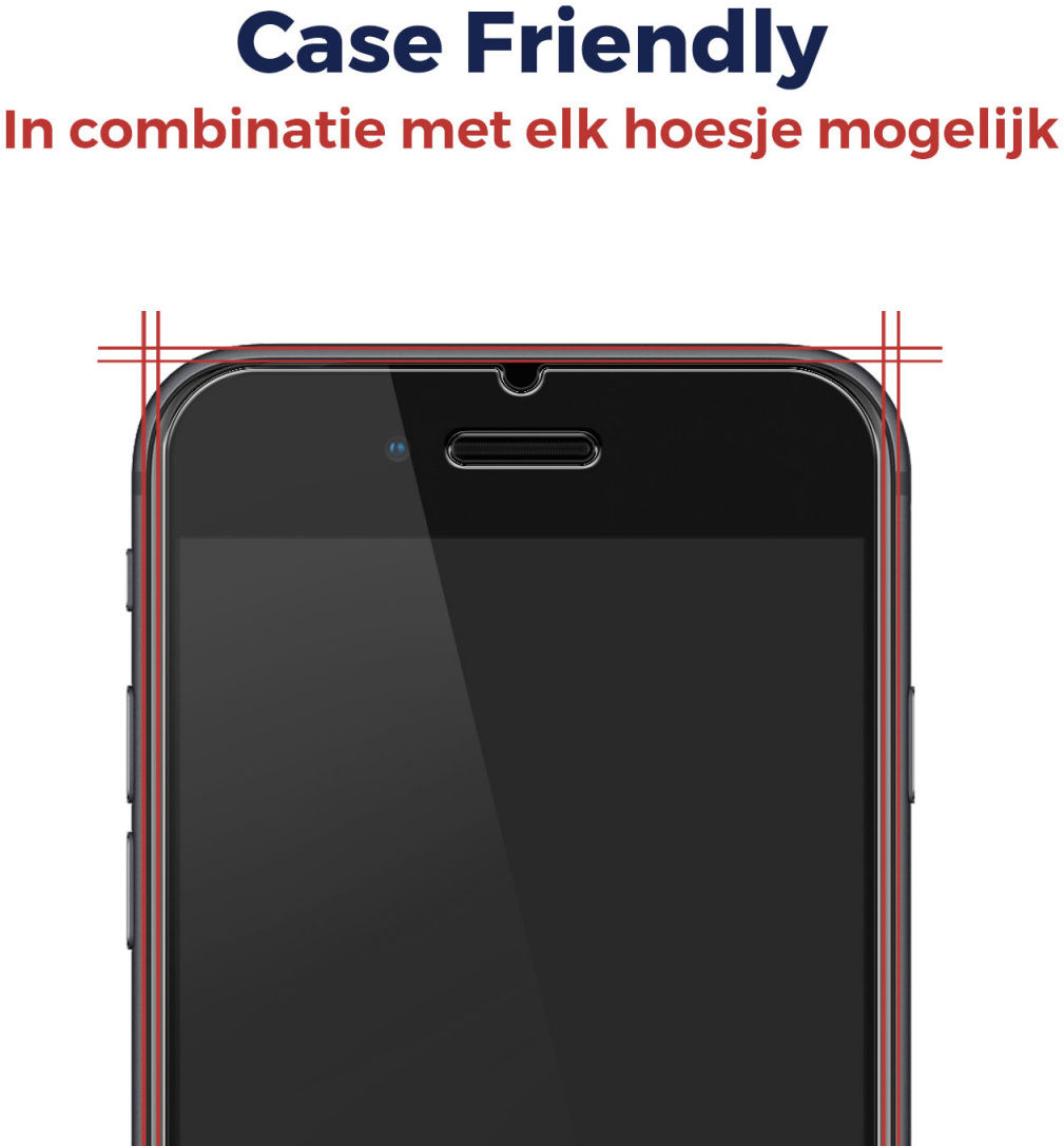 Rosso Apple iPhone 6 / 6S / 7 / 8 9H Tempered Glass Screen Protector afbeelding 4