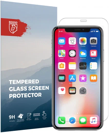 Rosso Apple iPhone X / XS Tempered Glass Screen Protector Clear afbeelding 1
