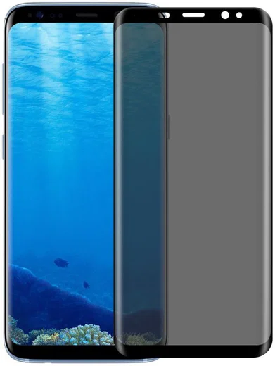 Samsung Galaxy S8 Plus Privacy Tempered Glass Zwart afbeelding 1