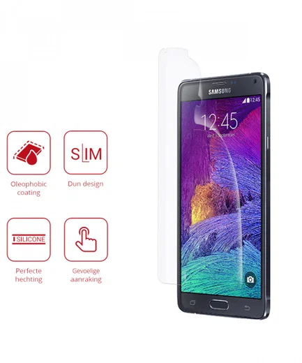 Rosso Samsung Galaxy Note 4 Ultra Clear Screen Protector Duo Pack afbeelding 2