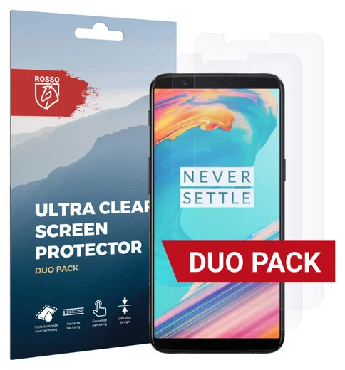 Rosso OnePlus 5T Ultra Clear Screen Protector Duo Pack afbeelding 1