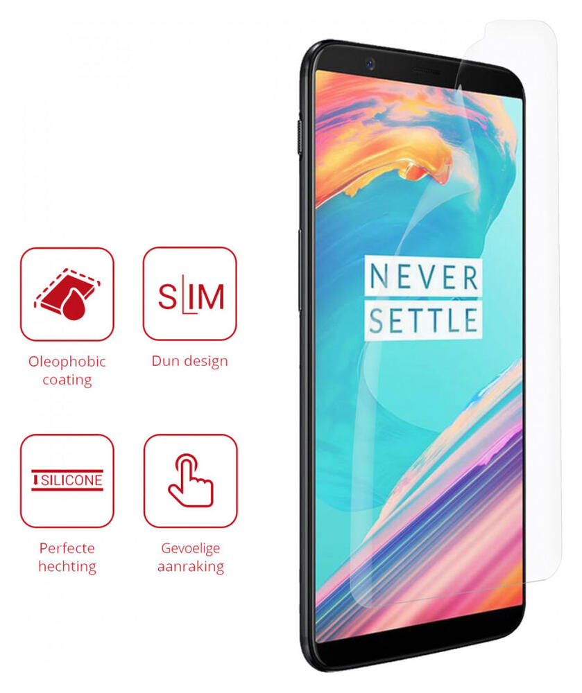Rosso OnePlus 5T Ultra Clear Screen Protector Duo Pack afbeelding 2
