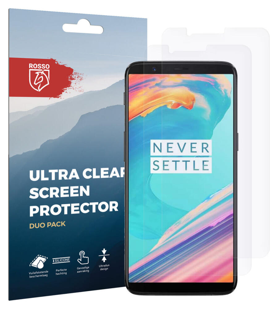 Rosso OnePlus 5T Ultra Clear Screen Protector Duo Pack afbeelding 10