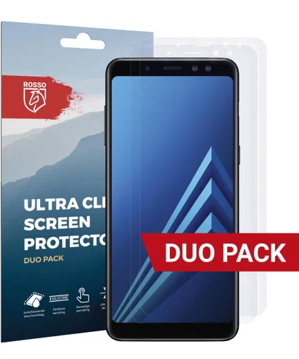 Rosso Samsung Galaxy A8 (2018) Ultra Clear Screen Protector Duo Pack afbeelding 1