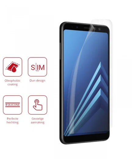 Rosso Samsung Galaxy A8 (2018) Ultra Clear Screen Protector Duo Pack afbeelding 2