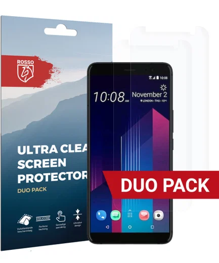 Rosso HTC U11 Plus Ultra Clear Screen Protector Duo Pack afbeelding 1