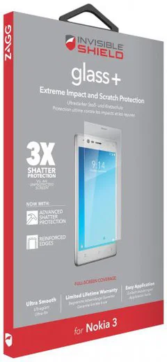 InvisibleSHIELD Glass+ Tempered Glass Nokia 3 afbeelding 1