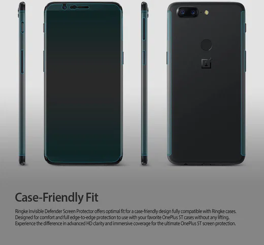 Ringke ID Full Coverage Screen Protector OnePlus 5T [2-Pack] afbeelding 4