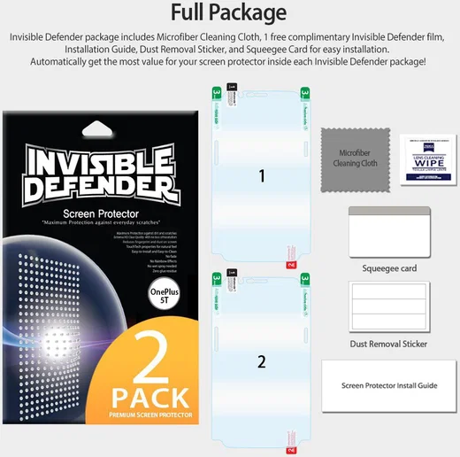 Ringke ID Full Coverage Screen Protector OnePlus 5T [2-Pack] afbeelding 7