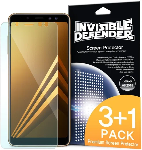 Ringke Invisible Defender Samsung Galaxy A8 2018 Screen Protector afbeelding 1