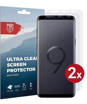 Rosso Samsung Galaxy S9 Ultra Clear Screen Protector Duo Pack