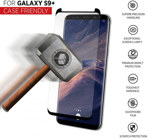 THOR Case Friendly Tempered Glass Samsung Galaxy S9 Plus afbeelding 1